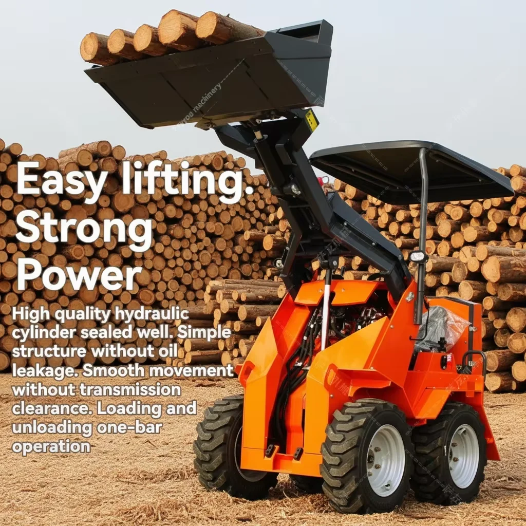 Free Shipping Skid Steer Loader 500kg 1 Ton Factory Price Skidsteer Customized Miniskid Attachment Mini Diesel Loader For Farm