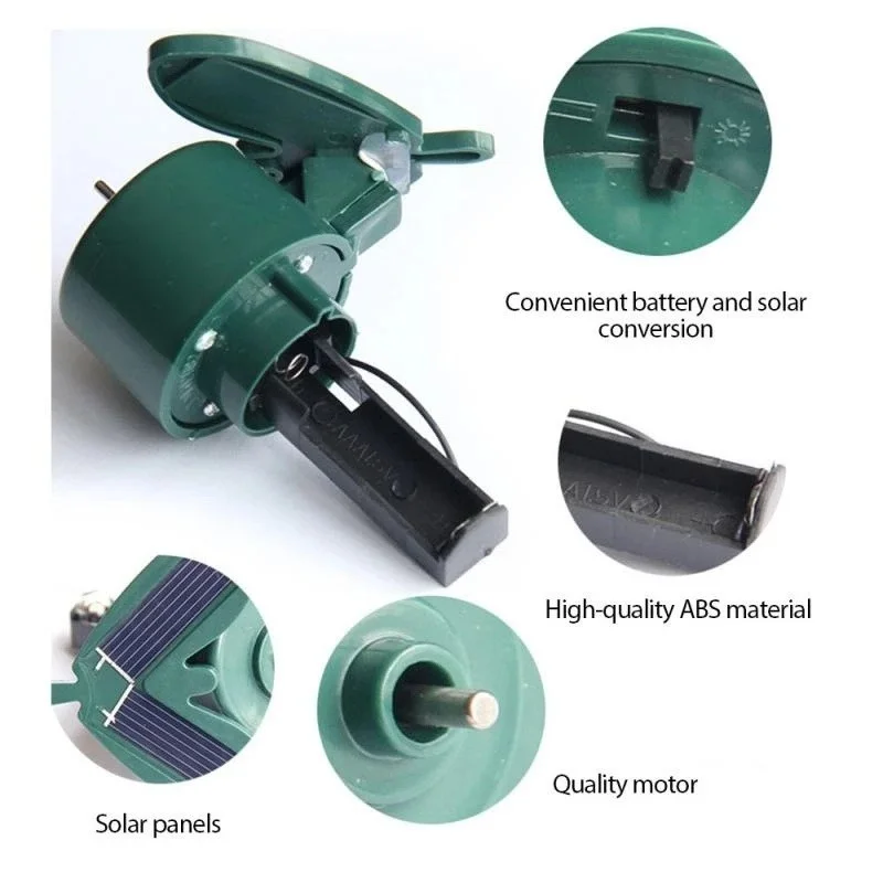 New Solar Powered Fluttering Butterfly Humming Bird Ornament Waterproof Outdoor Garden Yard Farmland Home Landscape Decor