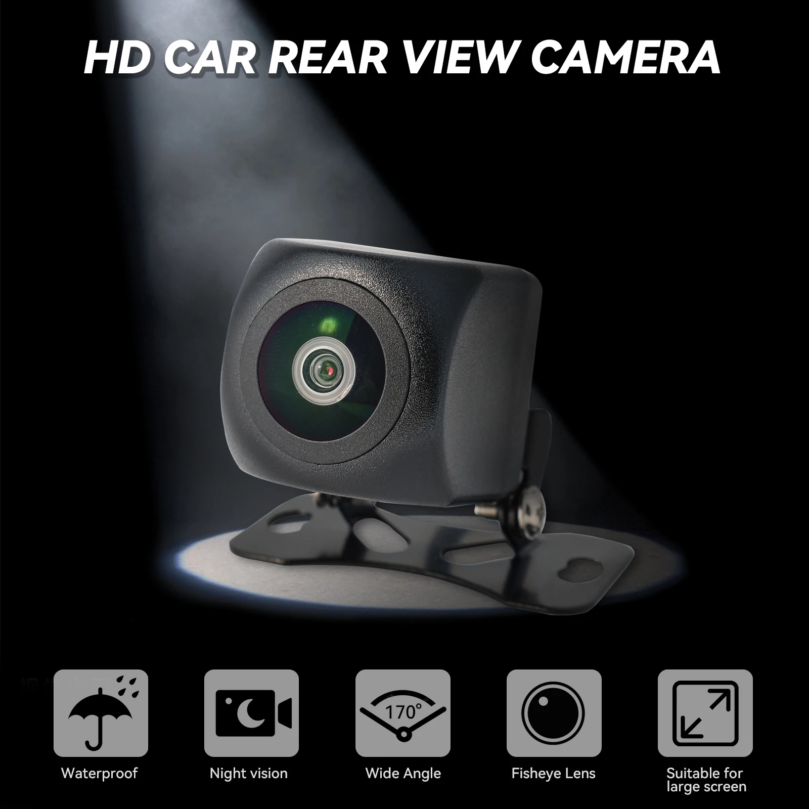 Universal AHD Car Backup Camera Vehicle Reversing Parking Rear View NightVision IP67 Waterproof Glass Lens 170 Degree Wide Angle