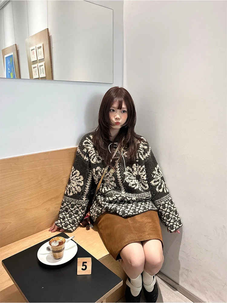 Khaki Straight Leg Midi Skirt Women's Autumn Winter Slimming Long A-Line Half Skirt Cleanfit High Waist Knitted Polyester Fiber