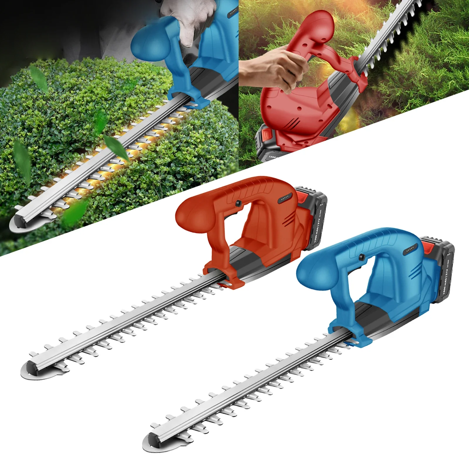 

300 w Cordless Electric Hedge Trimmer Wireless Hedge Cutter Pruning Saw Dual-blade Garden Power Tool For Makita Battery