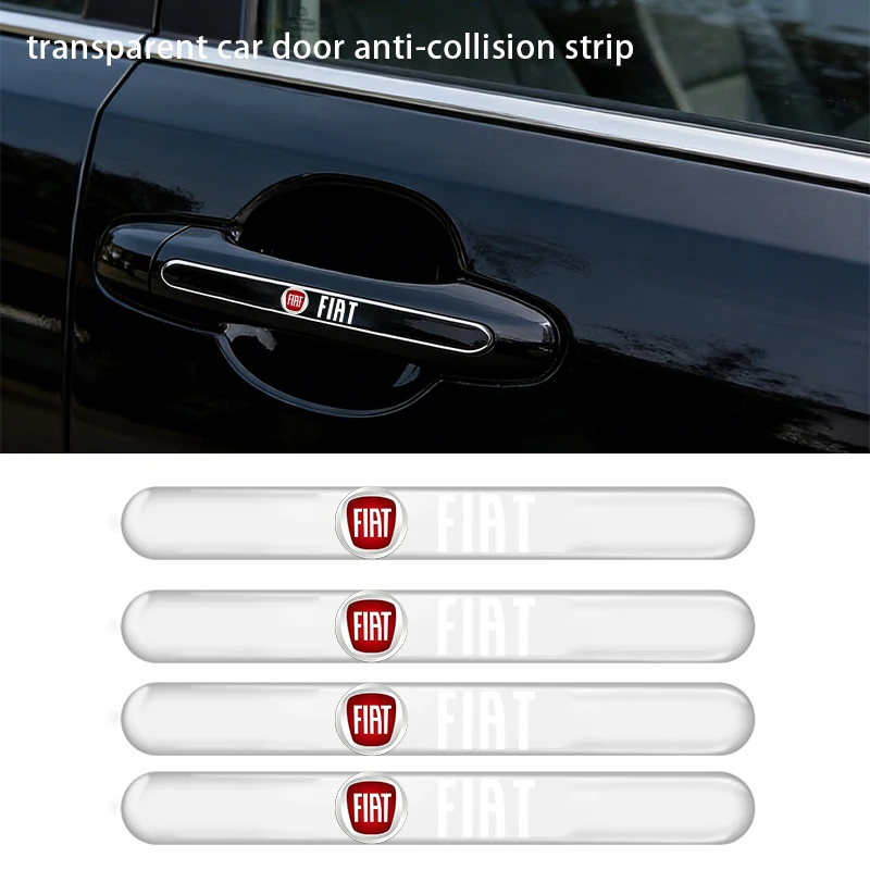 Car Door Handle Bowl Protective Stickers Car Anti-collision Strip For FIAT 500 Grande Stilo Freemont Punto Astra Bravo Ducato