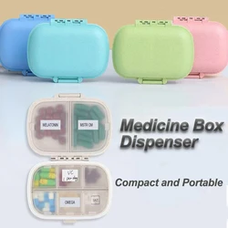 8 Grids Organizer Container For Tablets Travel Pill box With Seal Ring Small Case For Tablets Wheat Straw Container For Medicine