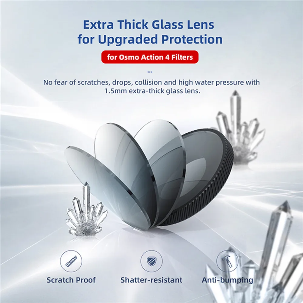 UV/CPL Filter for DJI OSMO Action 4 Waterproof Lens Filters Action Camera Accessories