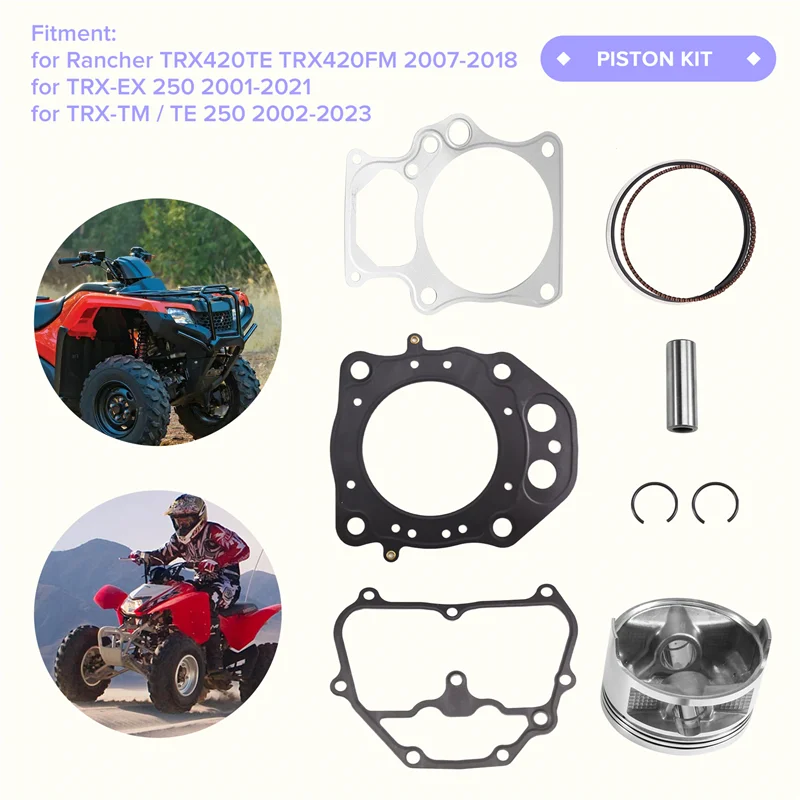 

A20K-ATV Piston Kit For Honda Rancher TRX420TE TRX420FM 2007-2018 13101-HP5-600