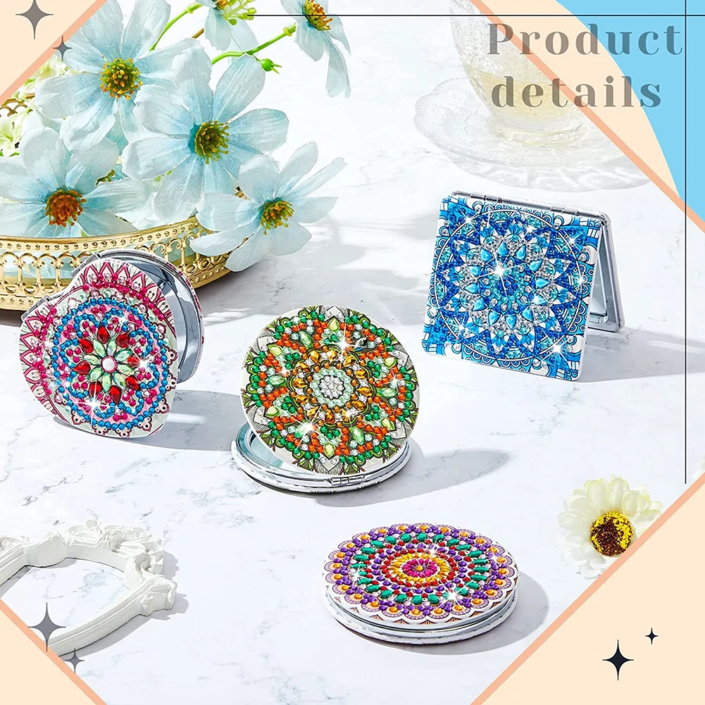 Fai da te diamante arte mosaico specchio per il trucco punto croce Kit di ricamo a forma speciale pittura portatile per Kit di numeri per adulti e bambini