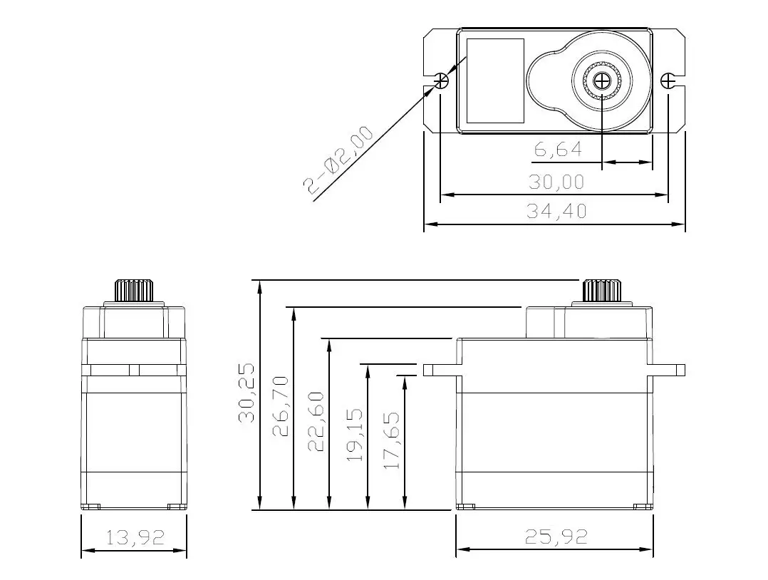 4pcs Kingmax KM1850MD 디지털 서보 18g 5.0kg.cm 금속 기어 RC 모델 비행기 3D 비행기 보트 항공기 부품에 대 한 방수 서보