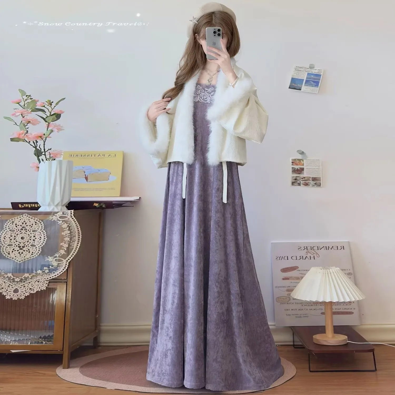 

Женский комплект одежды в китайском стиле, женский восточный древний костюм, вечерние костюмы принцессы для косплея, нарядный наряд, зимний комплект ханьфу