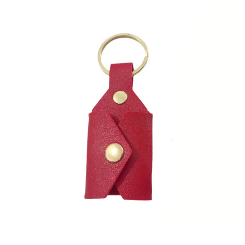 PU Leather DIY Photo Keychain Folding Style European Style Personalized Keychain Thermal Sublimation Photo Holder Keyring Gift