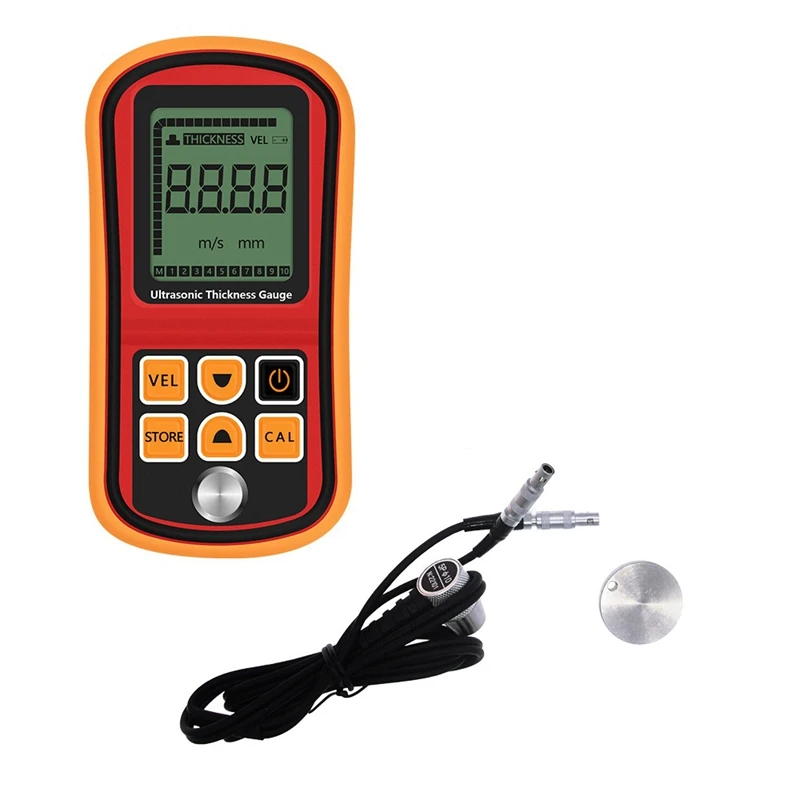 HOT SALE GM100 Digital LCD Display Ultrasonic Thickness Gauge Metal Glass Ceramics1.2-225Mm Sound Velocity Meter 0.1Mm Resolutio