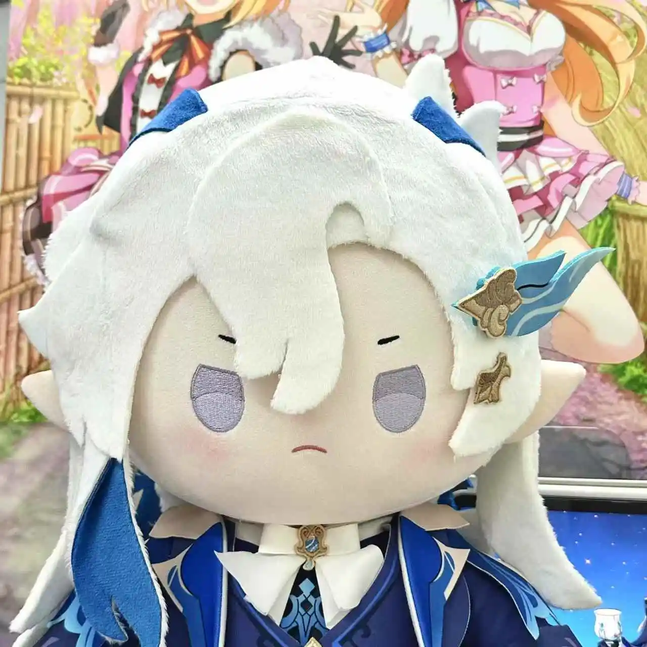 

40cm Genshin Impact Neuvillette Stuffed Plushies Plush Cotton Doll Clothes Soft Pillow Anime Figure Game Toy For Kids Ornaments