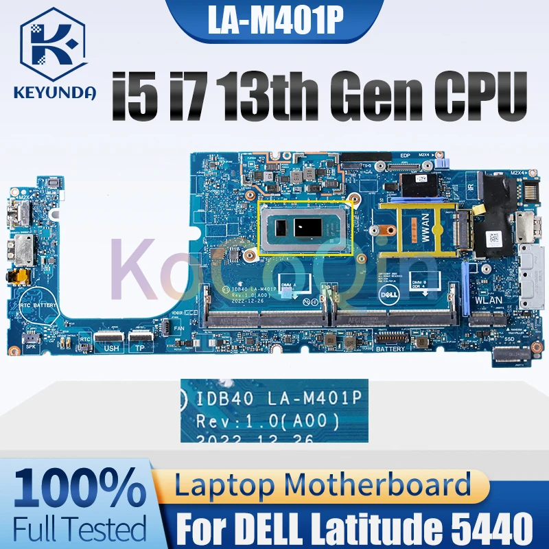 

LA-M401P For Dell Latitude 5440 Notebook Mainboard i5 i7 13th Gen CPU CN-030MKK 0FP4RR Laptop Motherboard 100% Tested