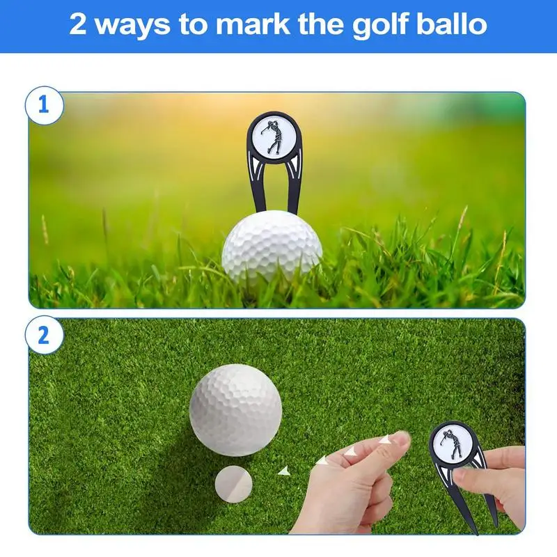 

Divot Repair Tool Ball Marker Magnetic Metal Divot Repair Tool Turf Fork Putting Alignment Green Divot Tool For Golfer