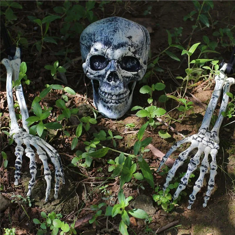 

Halloween Horror Skeleton Model Skull Skeleton Head Human Hand Arms Festival Decor Party Creepy Halloween Props Party Decoration