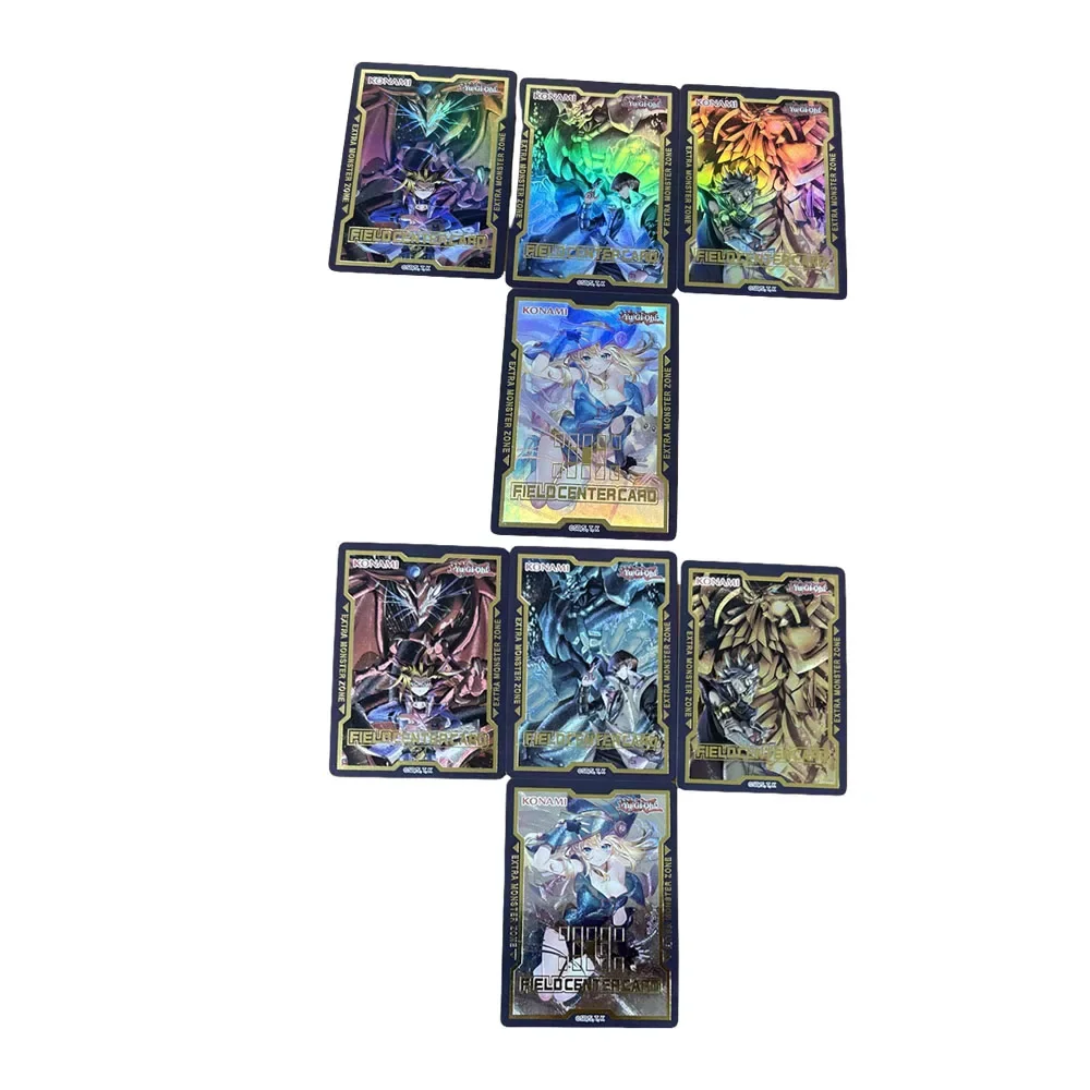 DIY Yu-Gi-Oh! Self-made Series Set 4pcs Yugi Muto Slifer The Sky Dragon Rough Flash Card Anime Peripheral Collection Card Gift