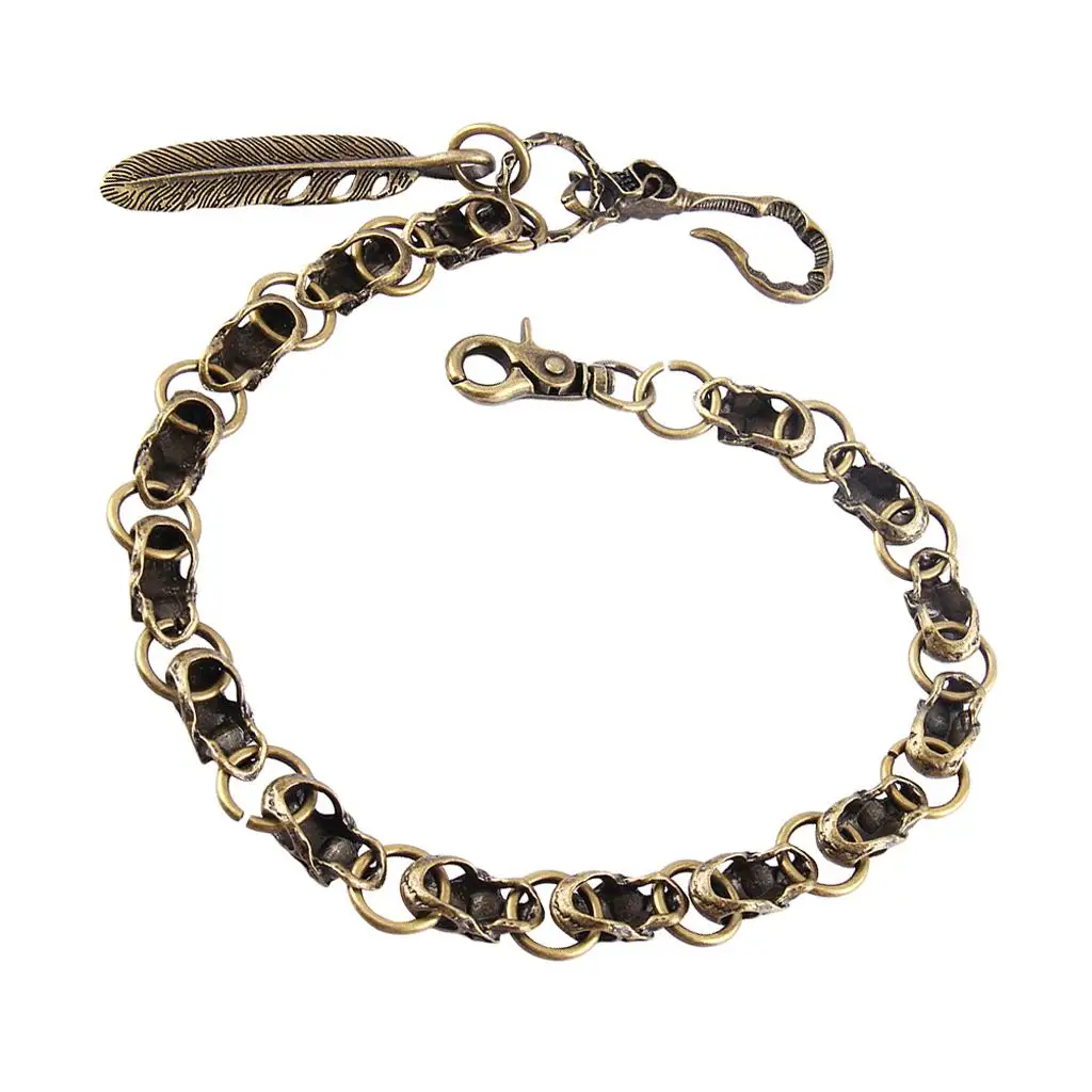 Punk Metal Wallet Chain Skull Design Alloy Jeans Chain Hip Pop Accessory for Fashion Denim Bag