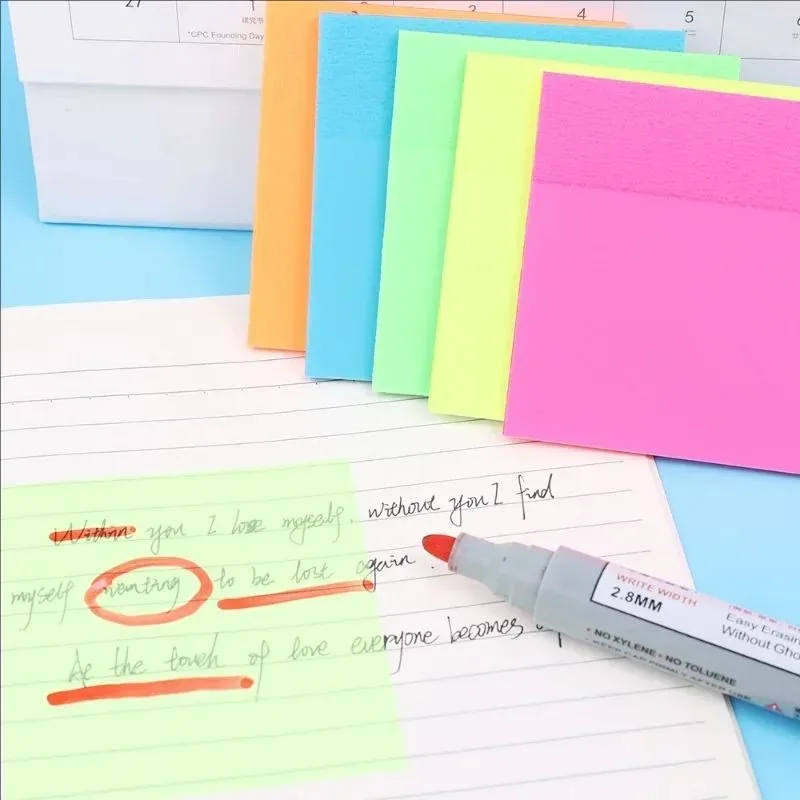 50 แผ่นโปร่งใส PET MeMO Pad โพสต์มัน Sticky Notes Planner สติกเกอร์ Notepad โรงเรียนเครื่องเขียนนักเรียน