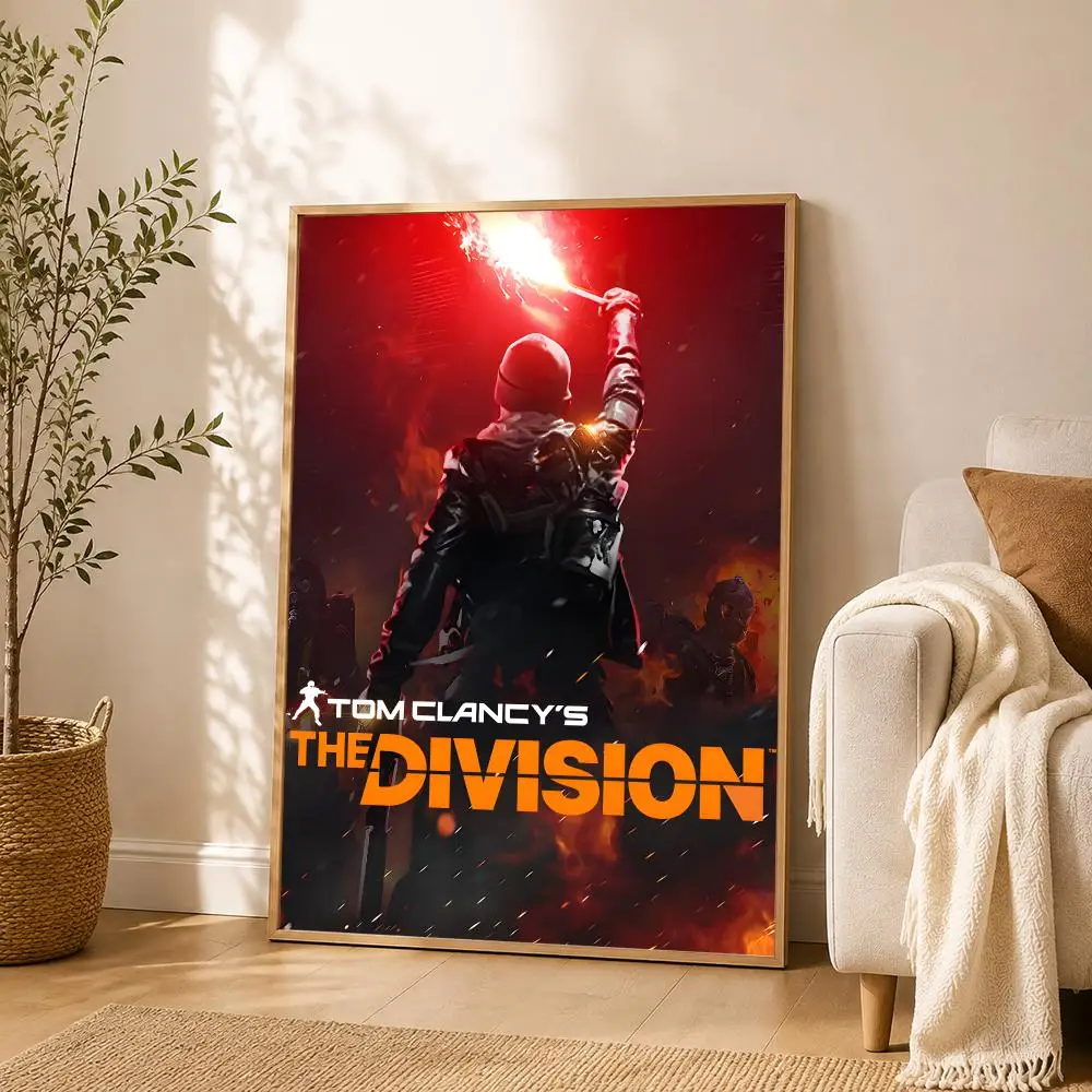 game T-Tom Clancys The Division Poster Art Wall Stickers Painting Self Adhesive Wall Decals for Bedroom Living Room Home Decor view 4