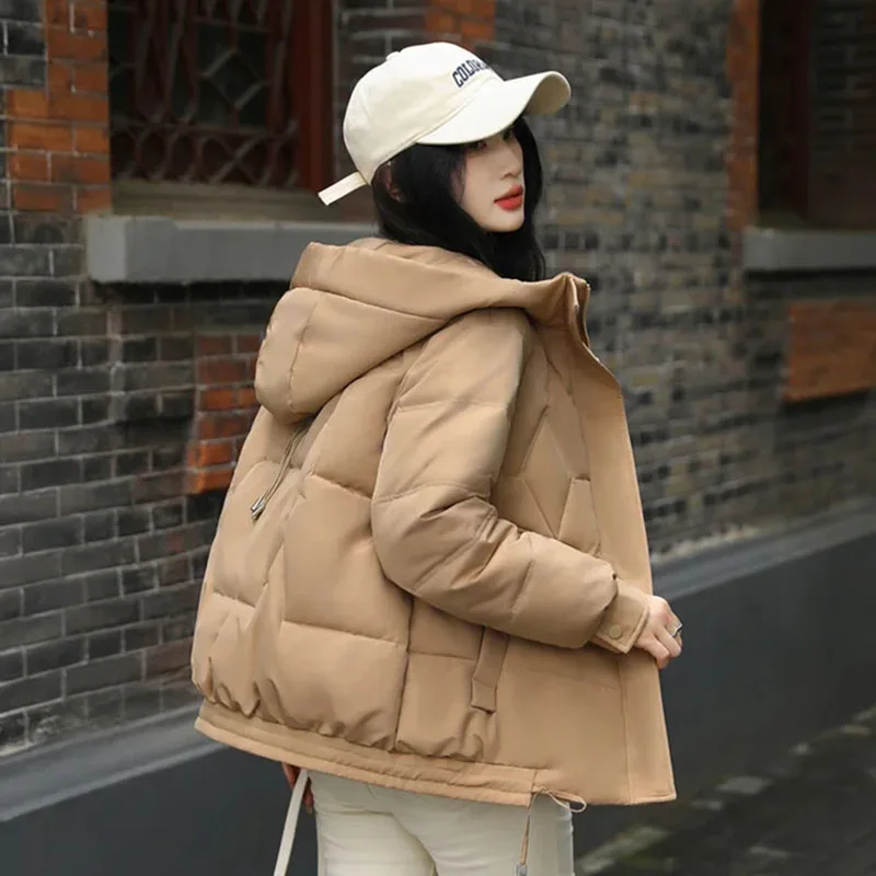 2023 New Women Short Jacket Winter Parkas Students Hooded Down Cotton Jackets Ladies Casual Warm Coat Female Overcoat Outwear