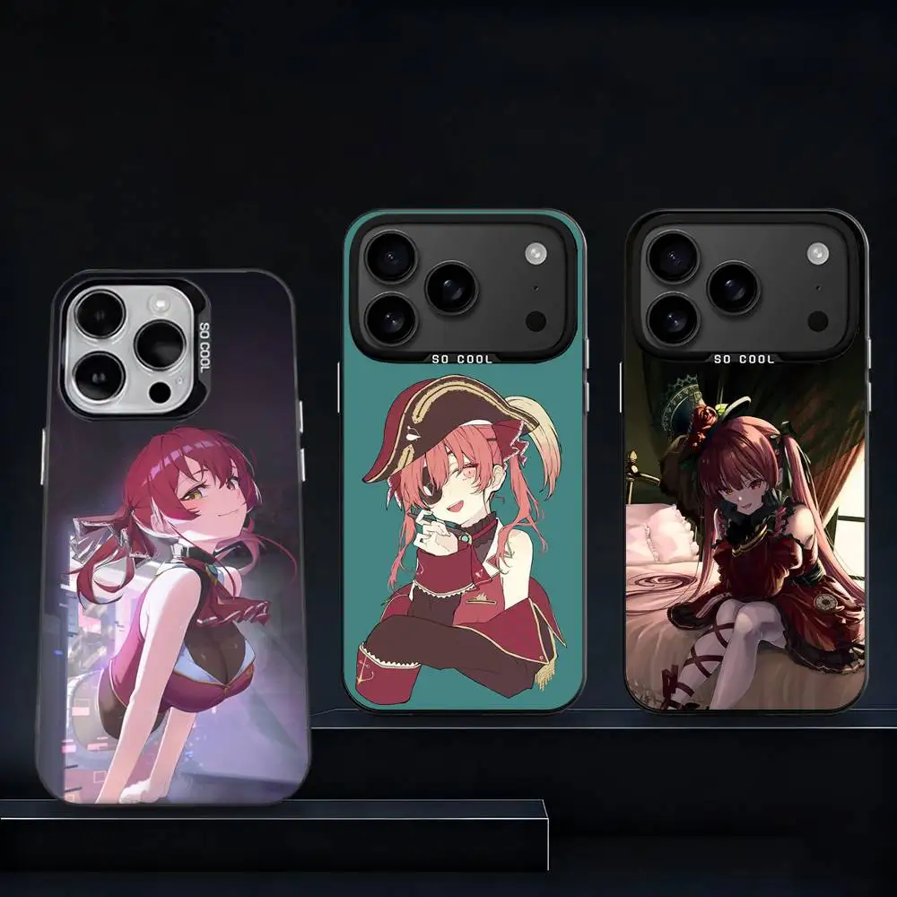 

H-Houshou M-Marine Singer For iPhone 17,16,15,14,13,12,11,Pro,Max,Plus,E,Air,Mini Anti Fall Black Matte Hard Bumper Phone Case