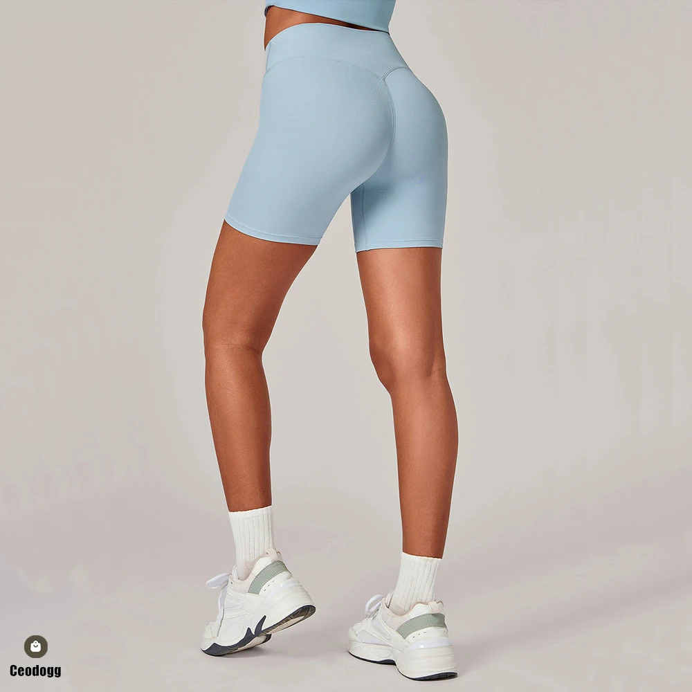 

High Waist Women Yoga Shorts Nude Felling Sports Legging Hip Lift Quick Dry Gym Running Shorts Workout Trousers XP337