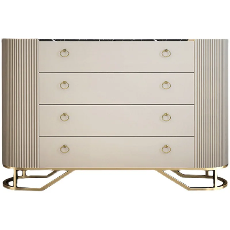 

Italian light luxury solid wood four-chest cabinet, simple modern decorative cabinet, wall storage, entrance cabinet, bedroom