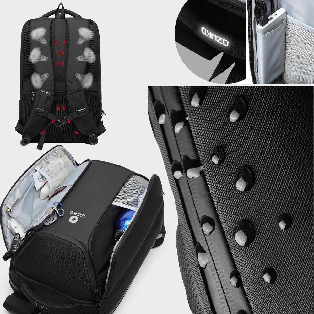 Laptop Bag 15.6 inch Theft-proof Travel Backpack Large-Capacity Expansion Leisure Outdoor Business Charging Computer Handbag