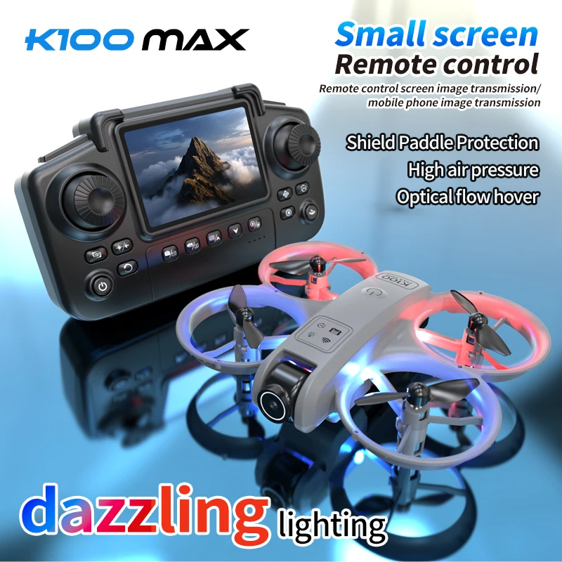 2026 New k100 Drone 8K HD Camera Quadcopter with Screen Remote Control 5G WIFI Aerial Photography Brushless RC Dron For Gifts