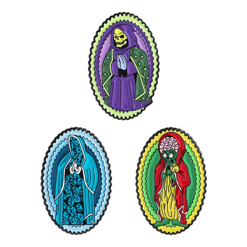 Pines Retro Gothic Style Pin Brooch Whimsical Creative Badges Bags Apparel Accessories Personalized Creations Pins for Backpacks