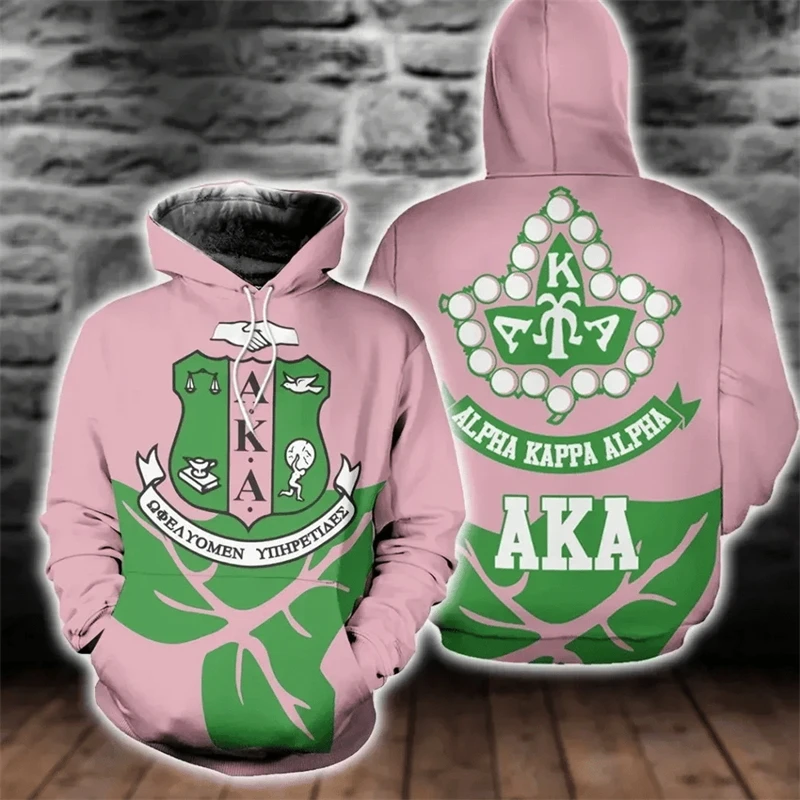 3D Over Printed Hoodies AKA Sororities Tops Pattern Tattoo Man Women Unisex Outwear Pullover Sweatshirt Casual Women Clothing