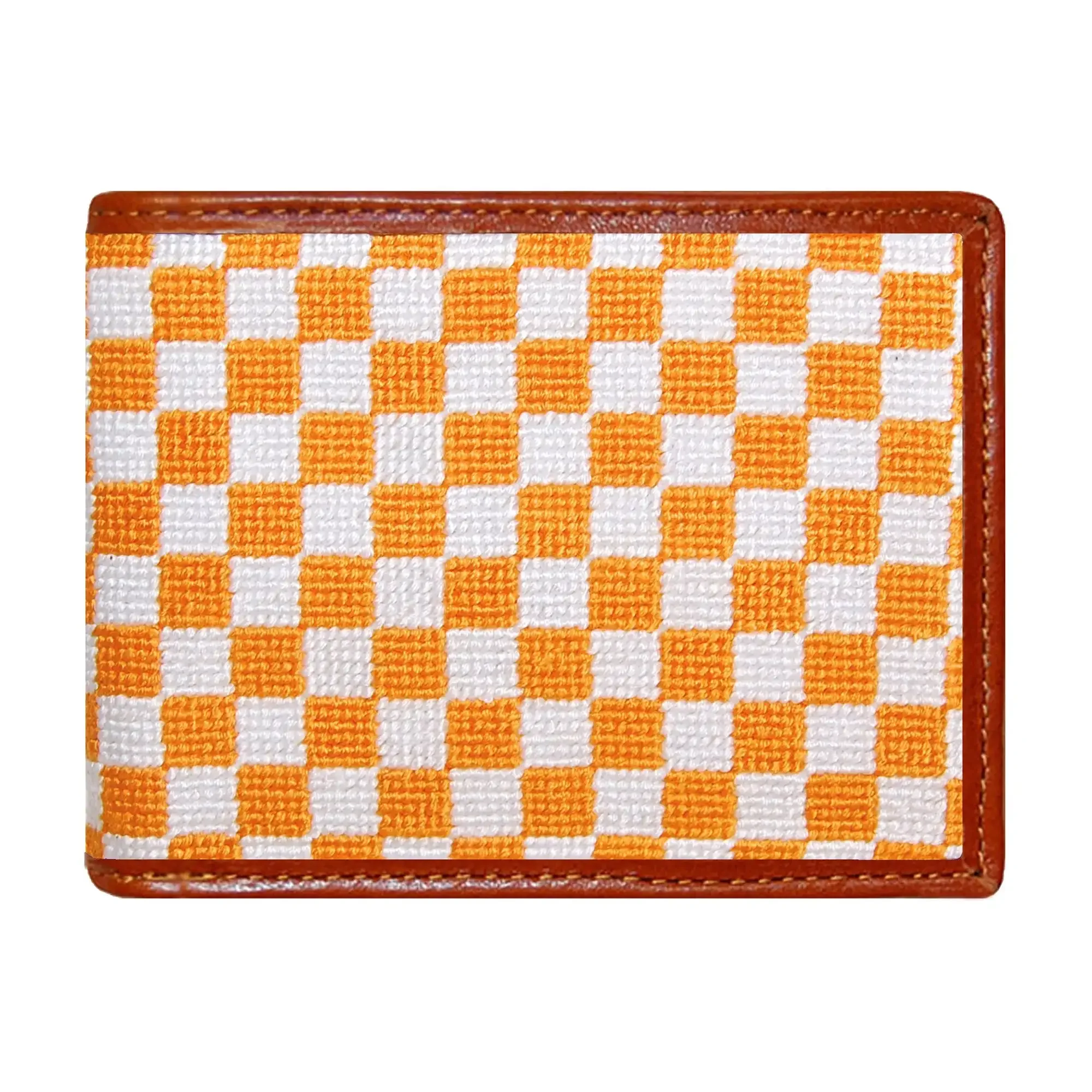 Customized Personalized Letter Pattern Wallet Embroidery Needlepoint Wallet Leather Pocketbook