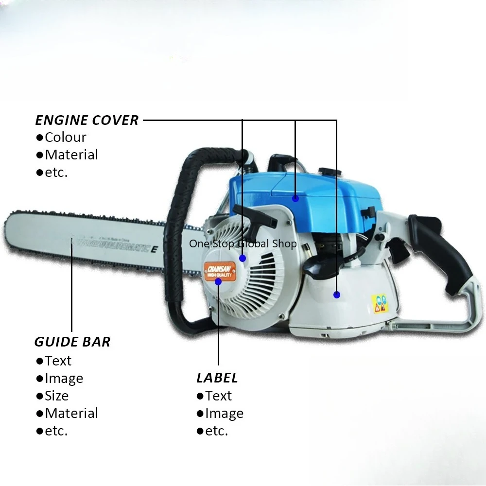 

Professional 105cc Chainsaw Gardening Machinery 070 Whole Machine No Guide Plate for Enhanced Cutting Performance