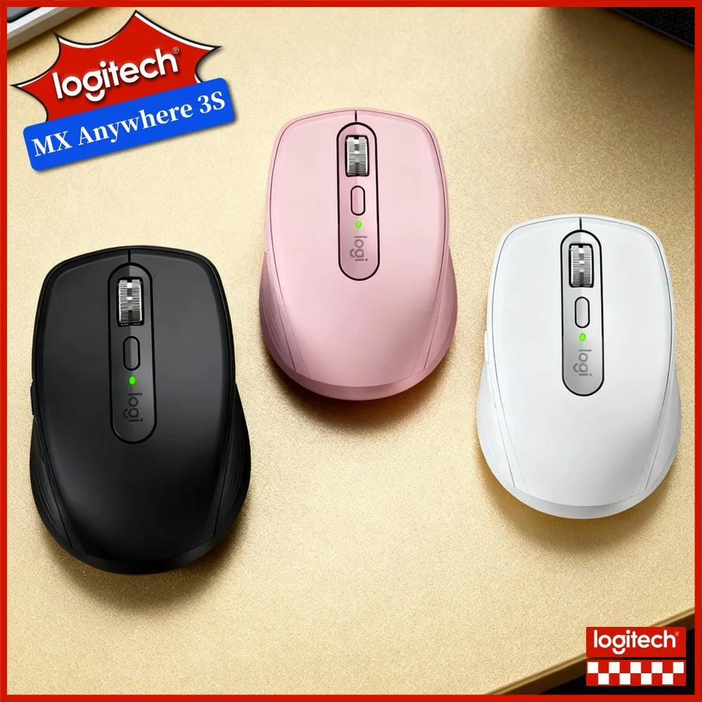 Premium Logitech MX Anywhere 3S - 8K DPI Darkfield, Magspeed Scroll, 3-Device Sync, USB-C Charging, Travel-Friendly Build