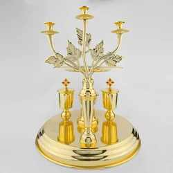 Orthodox Cross Trail for 5 bread Christian Alloy Souvenir Ornaments Church Decorations Gifts Церковные украшения