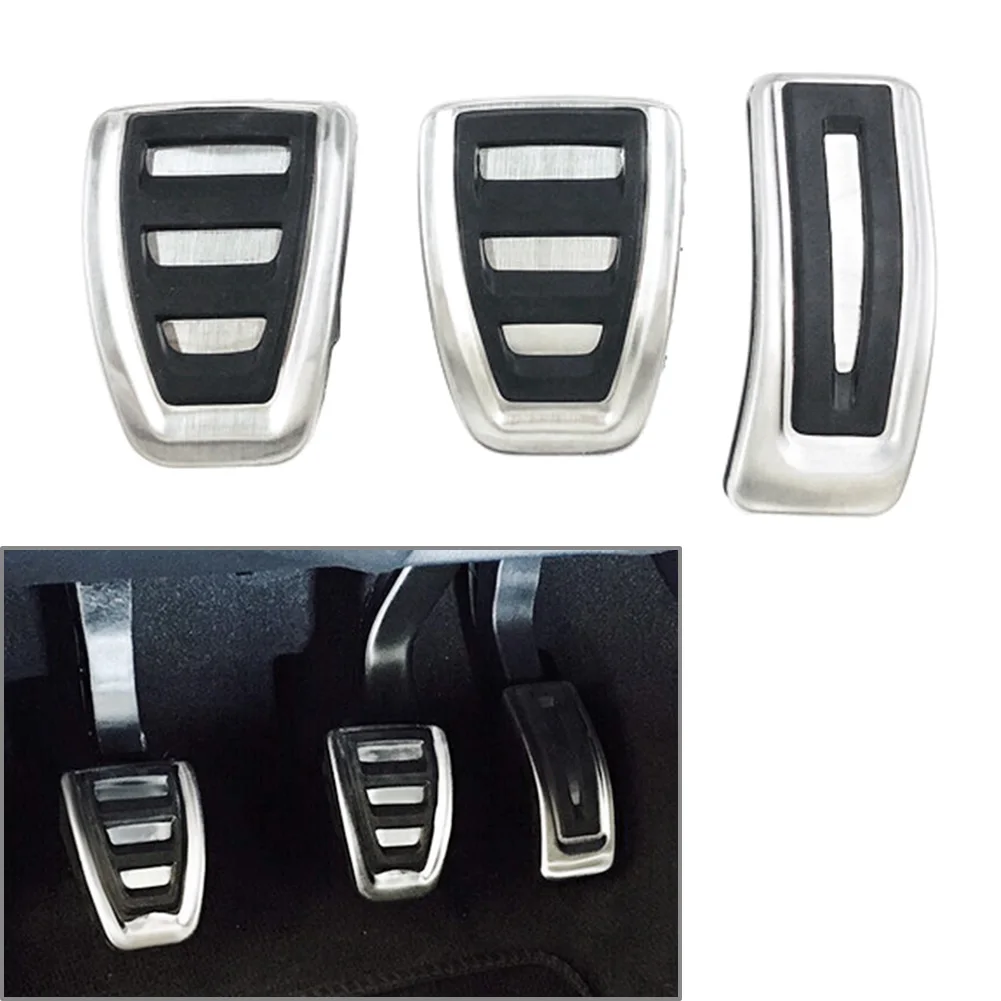 LHD Stainless Steel Car Clutch Pedal Brake Gas Pedals Cover For Audi A4 A5 A6 A7 A8 Q3 Q5 