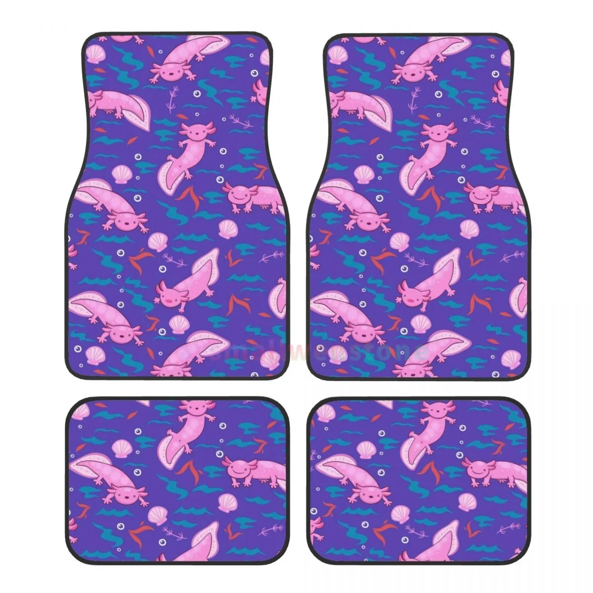

Аксолотль-аalfombrilla terciopelo para el suelo l coche para mujer, 4-х детали, Kawaii, антиинкрустация, аксессуары для интерьера пара