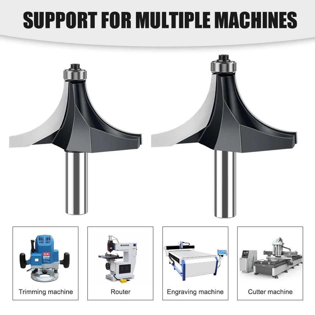 1pc 12mm Shank Corner Round Over Router Bit With Bearing Tungsten Carbide Milling Cutter Woodworking Tools