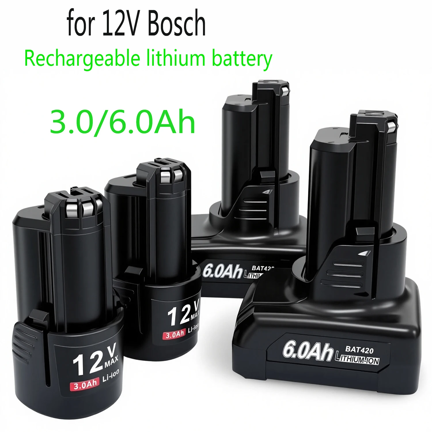 لبوش 12 فولت بطاريات ليثيوم قابلة للشحن 12 فولت BAT411 استبدال البطارية BAT412A BAT413A طاقة طويلة الأمد #1