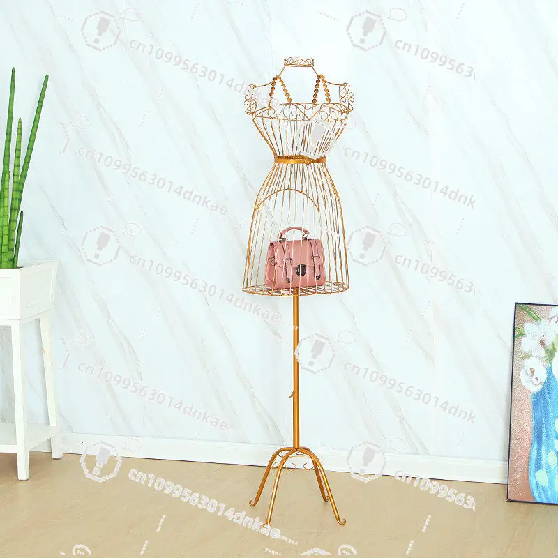 European Wrought Iron Women's Clothing Model Display Stand Half-length Window Prop Decoration for Fashion Photography