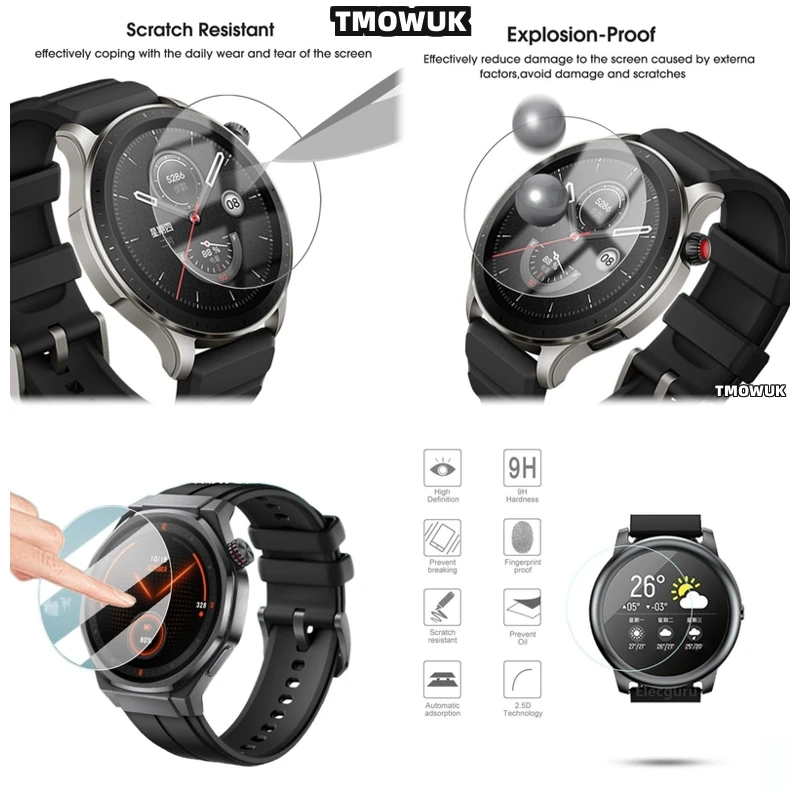 

For Honor Watch 5 Ultra Watch5 Protective Cover, Tempered Glass Shield 9H Hardness
