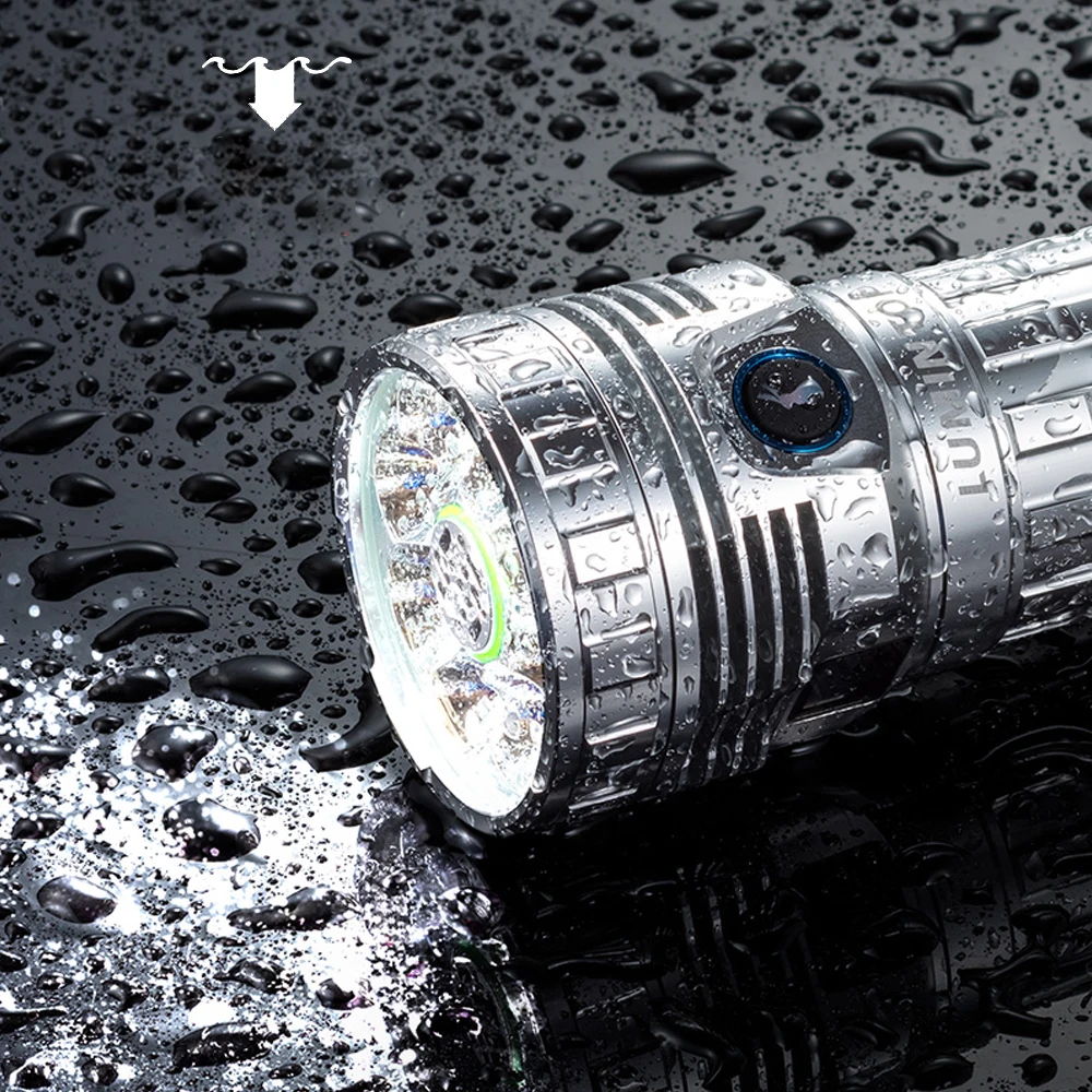EDC LED Flashlight Type USB C Rechargeable Lamp 46950 Li-ion Outdoor Camping Lantern 26000 lumen Powerful Light Torch MACH V2.0