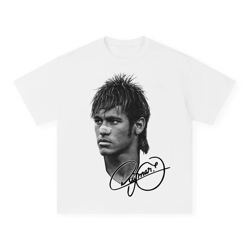 2026 Cristiano Ronaldo Messi Neymar American Football Star Print Short-sleeved T-shirt Men Women Tshirt Clothing Oversize Tee
