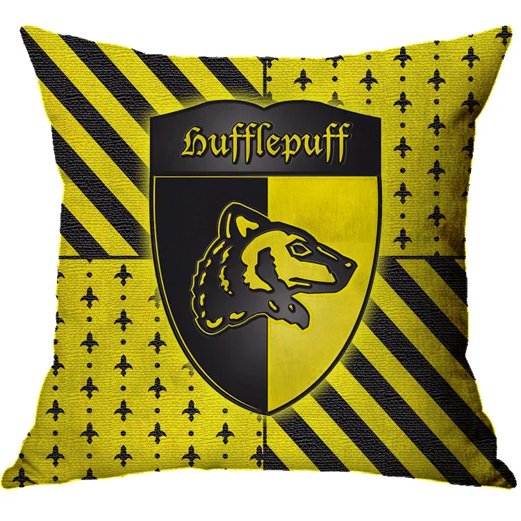 Harries Potters Magic Pillow Case Snake Lion Eagle Badger Potters Soft Cushion Cover Decor Sofa Home Car Kids Room