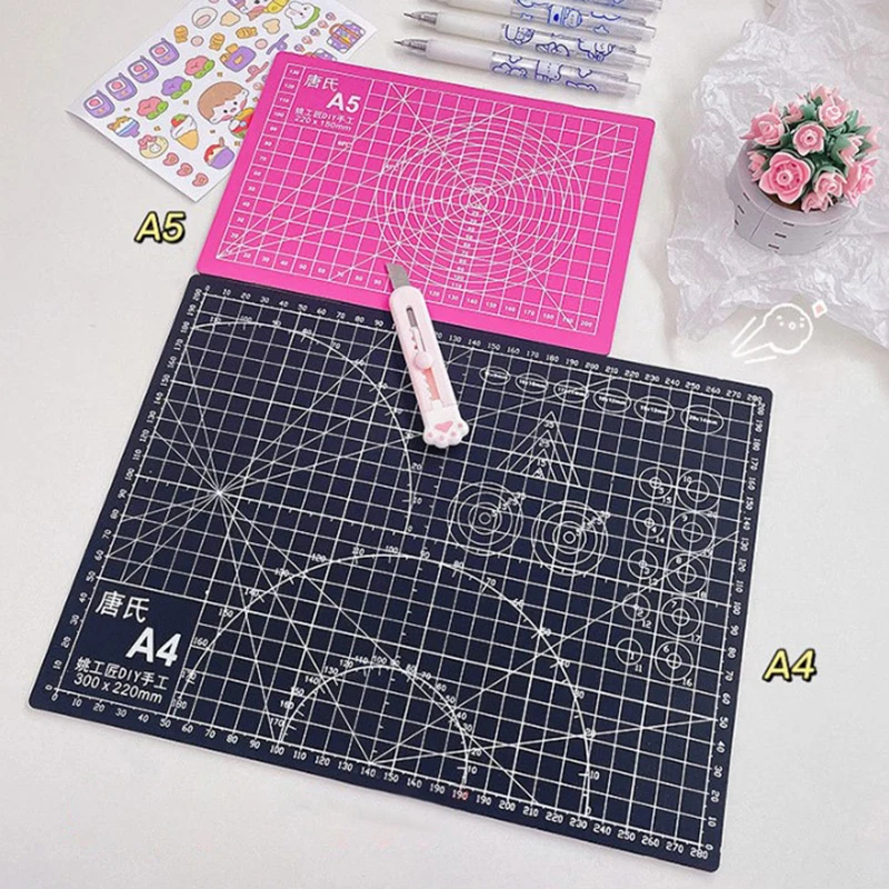 Self Healing PVC Cutting Mat Double Sided Gridded Rotary Cutting Board Hand Cut Backing Plate