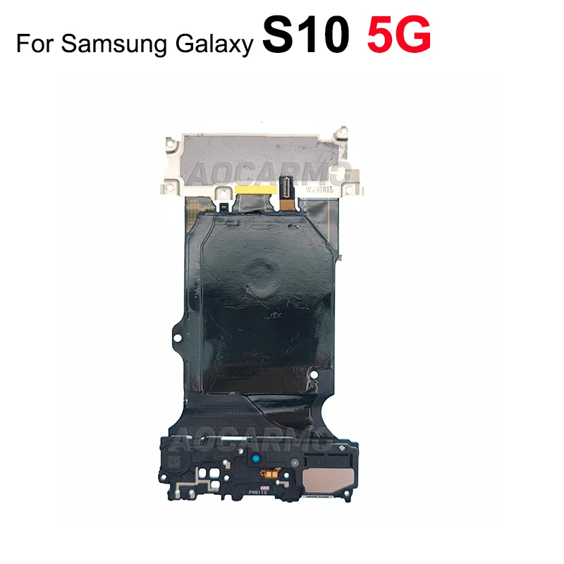 Aocarmo For Samsung Galaxy S10 5G Wireless Charging NFC Module + WIFI Signal Antenna Motherboard Cover + Loudspeaker 3in1