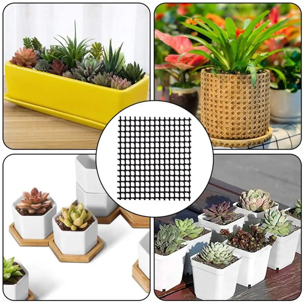 

Preventing Waterlogging Plant Pots Square Flower Pot Mat Enhance Plant Growth with 50pcs Flower Pot Mat Prevent Root for Bonsai