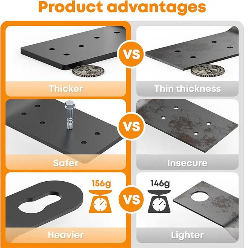 Anclaje de seguridad para techo, 3 piezas, anclajes de aleación de aluminio negro, uso con arnés para techos, cuerdas de seguridad y otras caídas