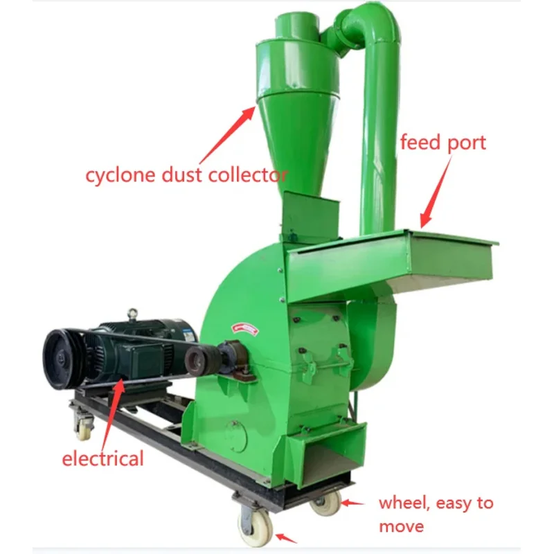 Hammer Mill 100-200Kg/H Crusher Feed Processing Maize Corn Soybean Bran Nut Shell Grinder Machines