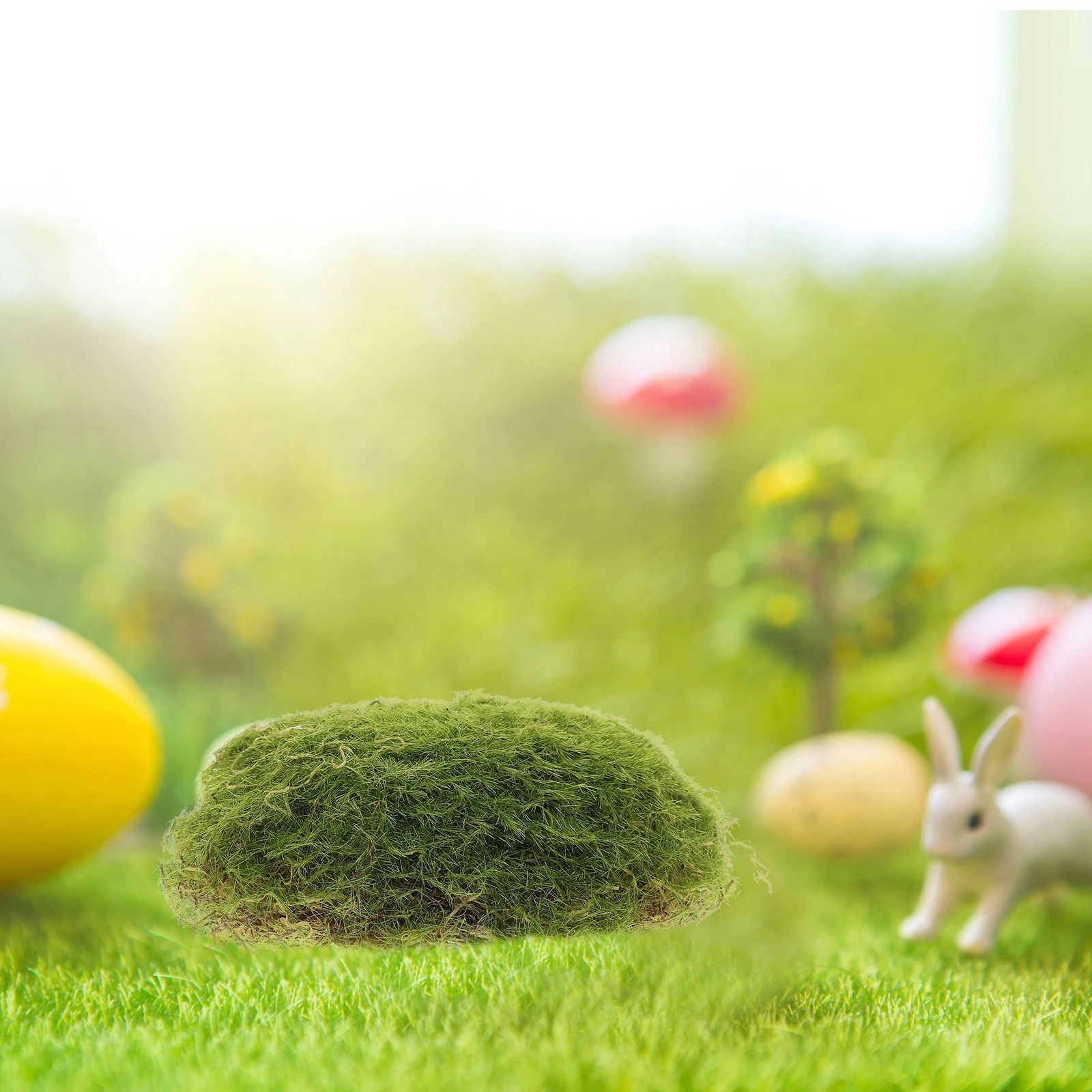 

6Pcs Decorative Artificial Moss Rocks Lifelike Moss Stone for Garden Bonsai Micro Landscape Stone Ornament Garden Layout Prop