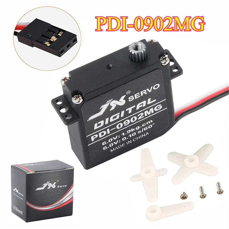 Serwo bezrdzeniowe JX PDI-0902MG 9,4 g 2,6 kg 4,8 V-6 V Ultradźwięki serwomechanizm korpusu o dużym momencie obrotowym do helikoptera samolotowego RC